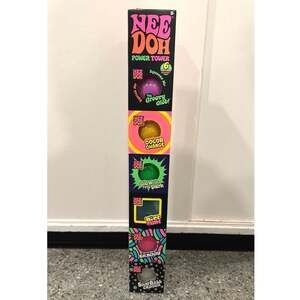 NeeDoh NIB Power Tower Schylling 6 Full Size Sensory Squeeze Toys Display Fidget